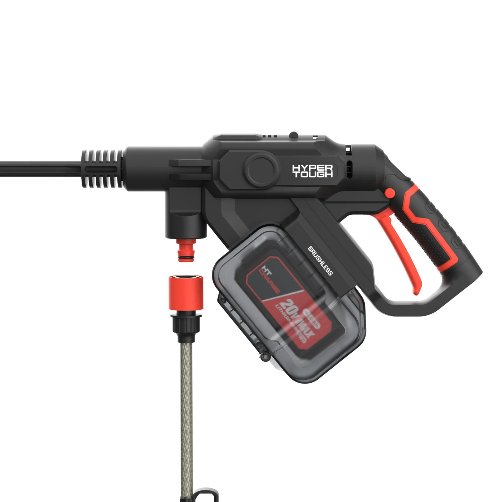 Hyper Tough 710 PSI 20V Brushless Cordless Portable Pressure Cleaner with 20V Ma