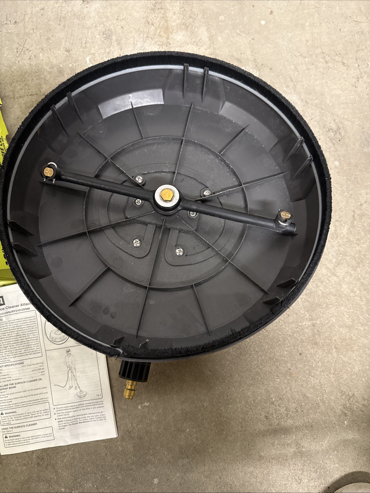 GENTLY USED RYOBI 12″ 2,300 PSI Electric Pressure Washers Surface Cleaner