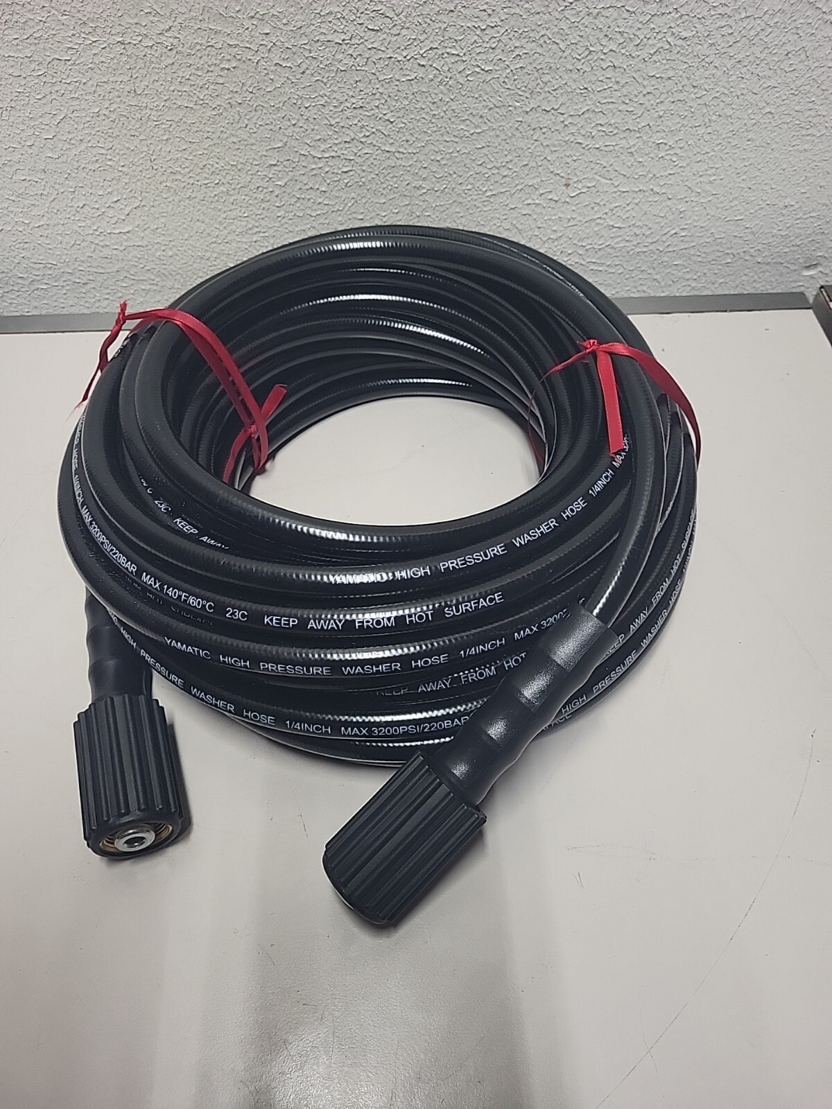 Yamatic Premium Non Marking 50 FT High Pressure Washer Hose A 1/4″