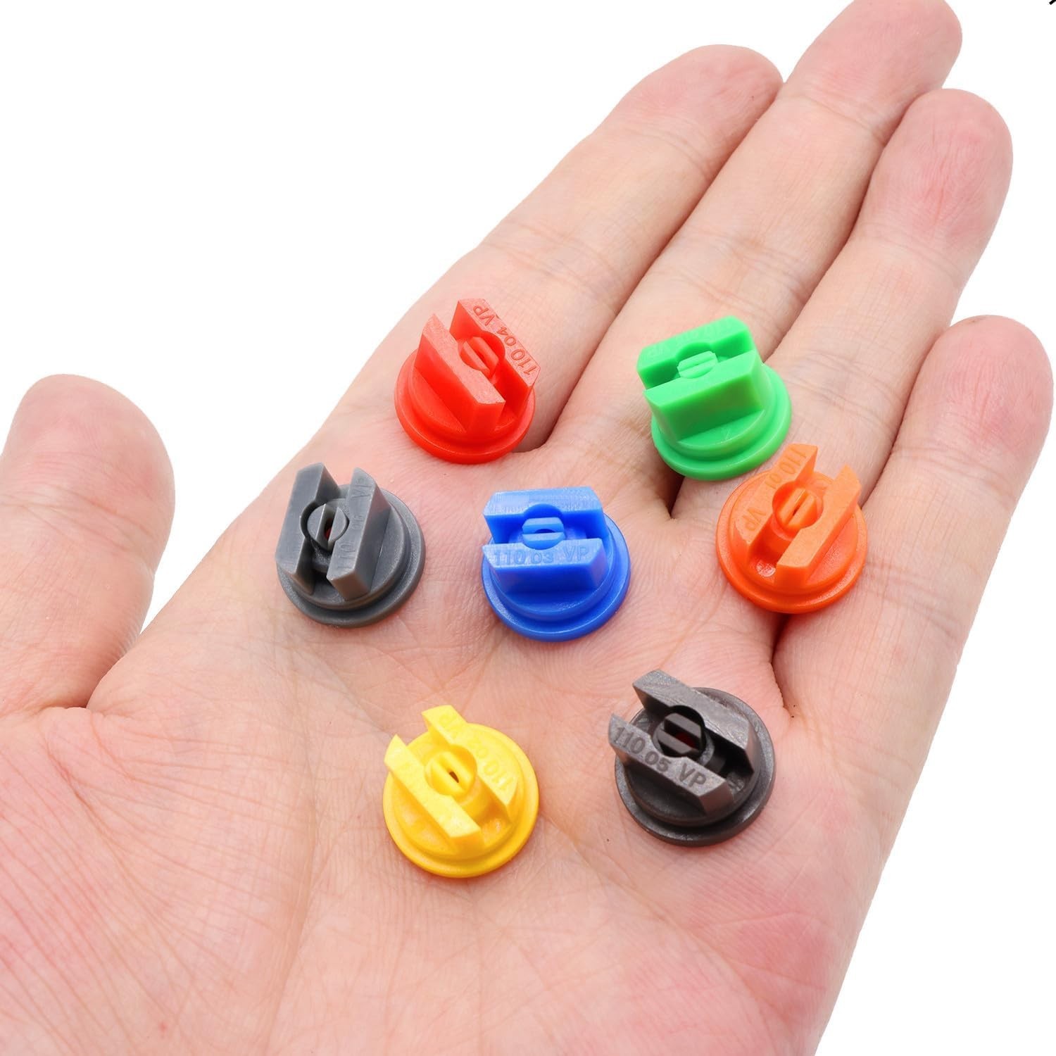 Universal 7Pcs Spray Nozzle Tips – 110° Flow for Garden & Agricultural Use