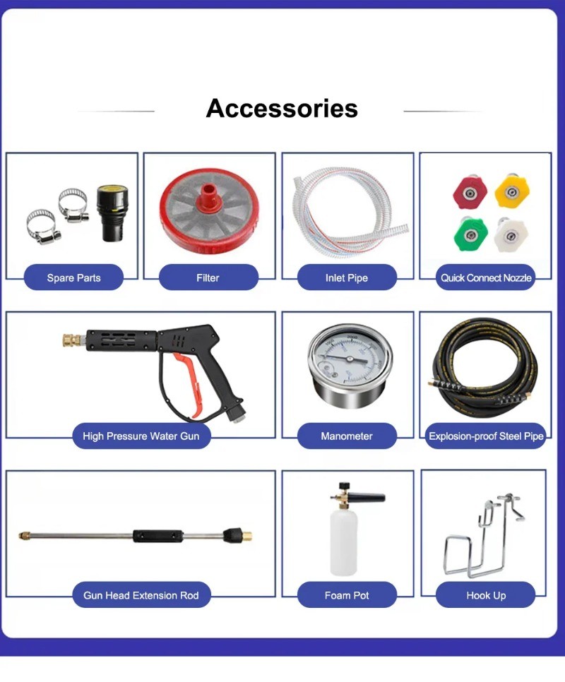 High-pressure Cleaner 2.2 KW Electric Power Suitable for Repair Shops