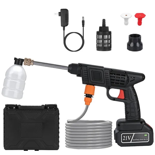 Portable Electric Pressure Washer 300W 27Bar Cordless for Car Bike Patio Garden