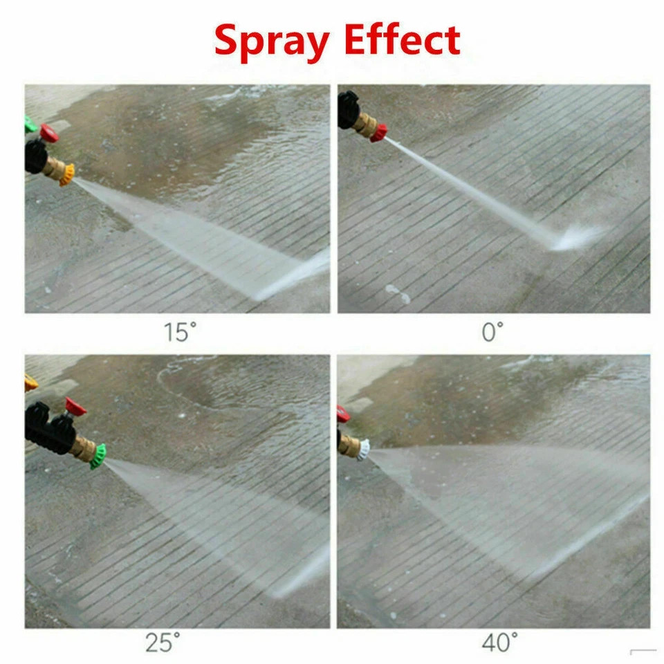 5pcs Pressure Washer Spray Tips Nozzles High Power Kit Quick Connect 1/4″ Set