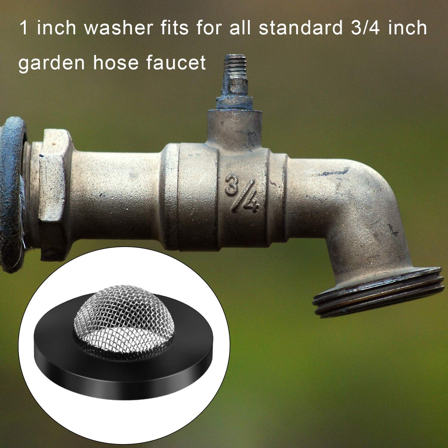 20 Pack Hose Washers with Screen Filter Rubber Seals for Hose Connector NEW
