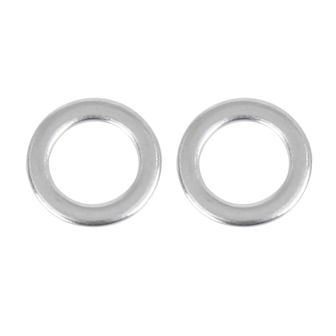 55pcs M8 x 13mm x 1mm Flat Washer Stainless Steel Car Fastener Sealing Gaskets