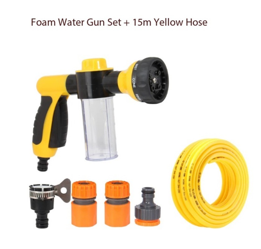 Automatic Foam Water Gun High Pressure Nozzle Jet Car Wash Hose Cleaning Tool