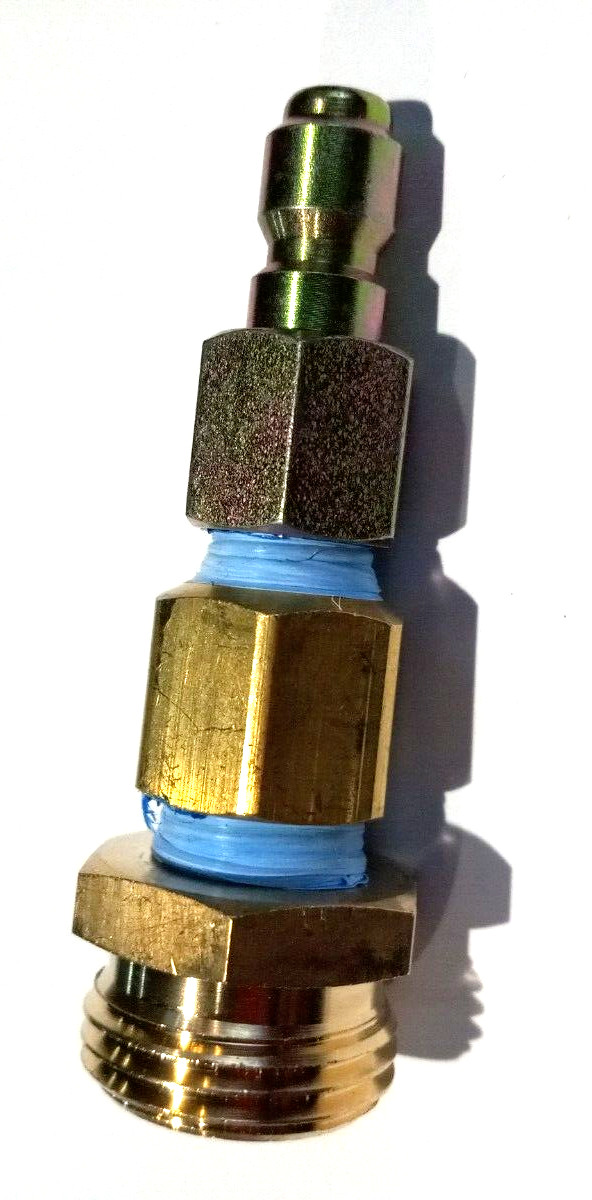 Male Garden Hose Fitting 3/4 MGH To 1/4 Pressure Washer Plug Adapter