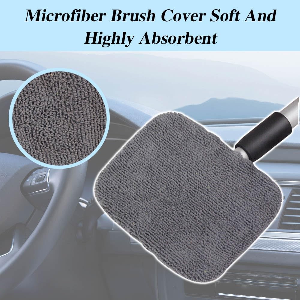 CHRYMUM Car Windshield Cleaning Tool, Microfiber Window Cleaner with…