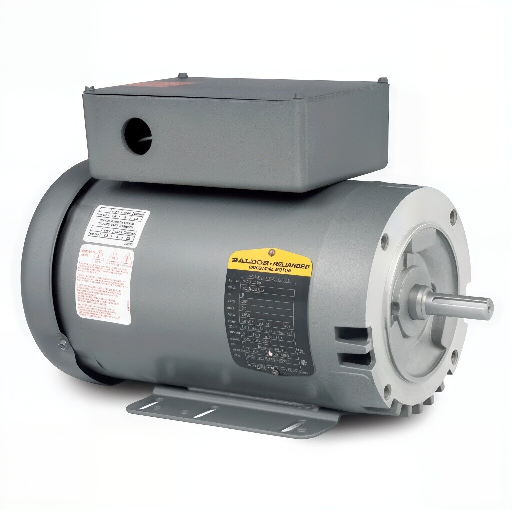 Baldor Motor PCL1327M, 5.0 HP, 208/230V 1 PH, 3450 RPM, 56HCY Frame