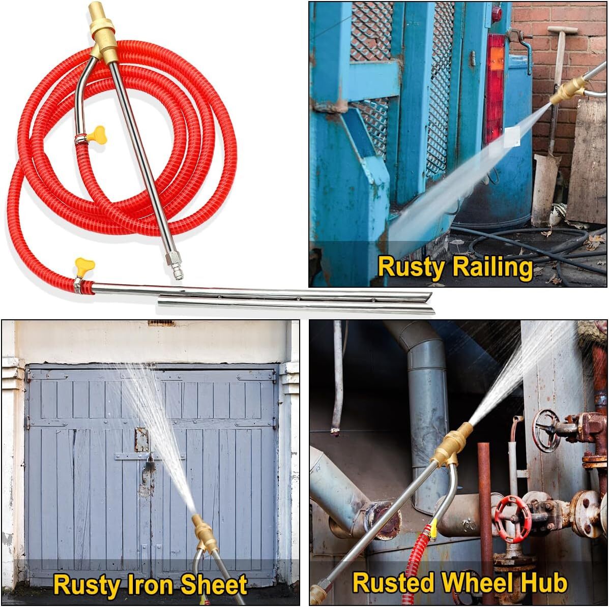 5000 PSI Sandblasting Kit for Pressure Washer Sand Blaster Attachment Power US