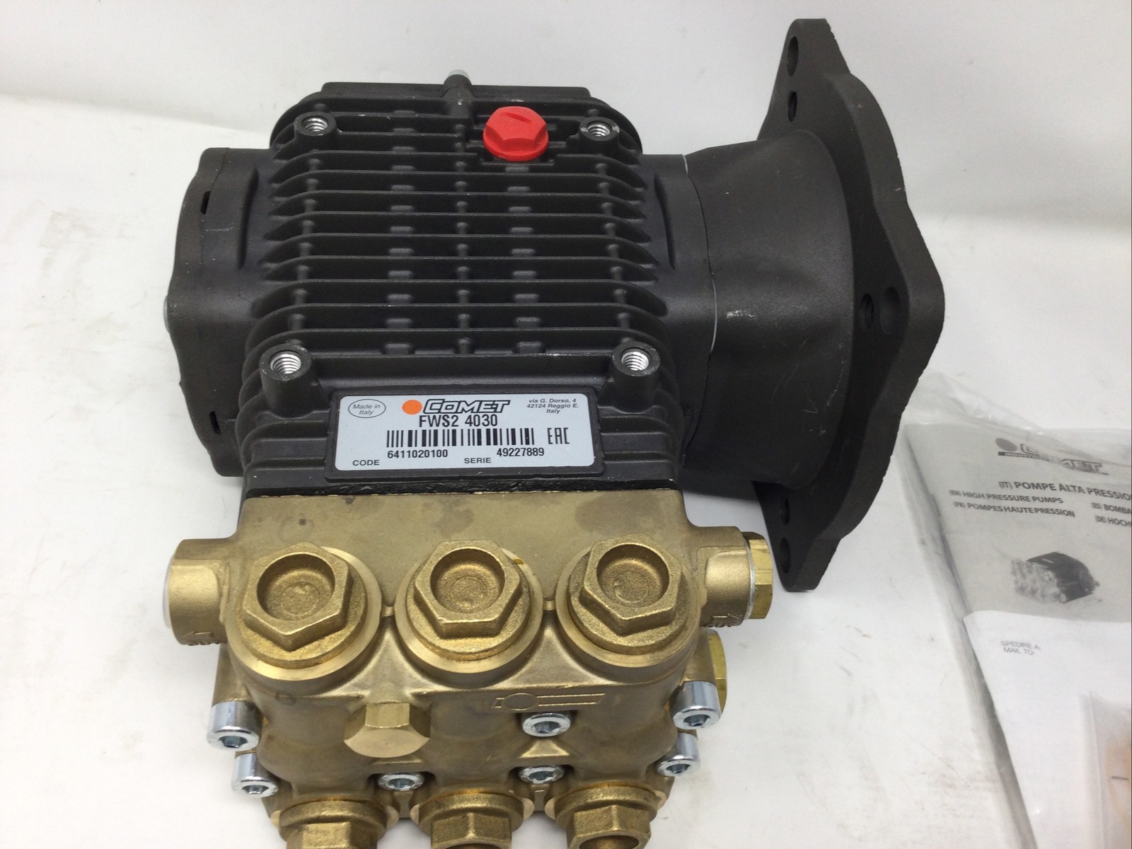 6411.0200.00 Comet FWS 2 4030 S Pump, 4.2 GPM, 3000 PSI, 7.5 HP, 1450 RPM