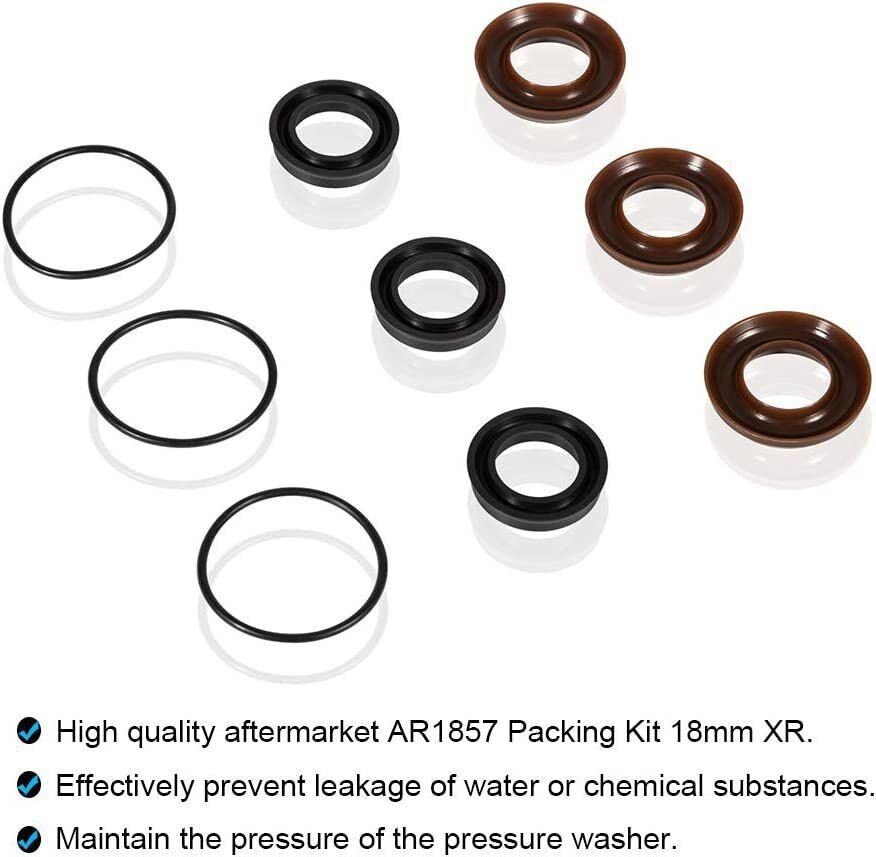 For Annovi Reverberi Pressure Washer Pump RK RKA RKV XRC AR1857 Seal Kit 18mm