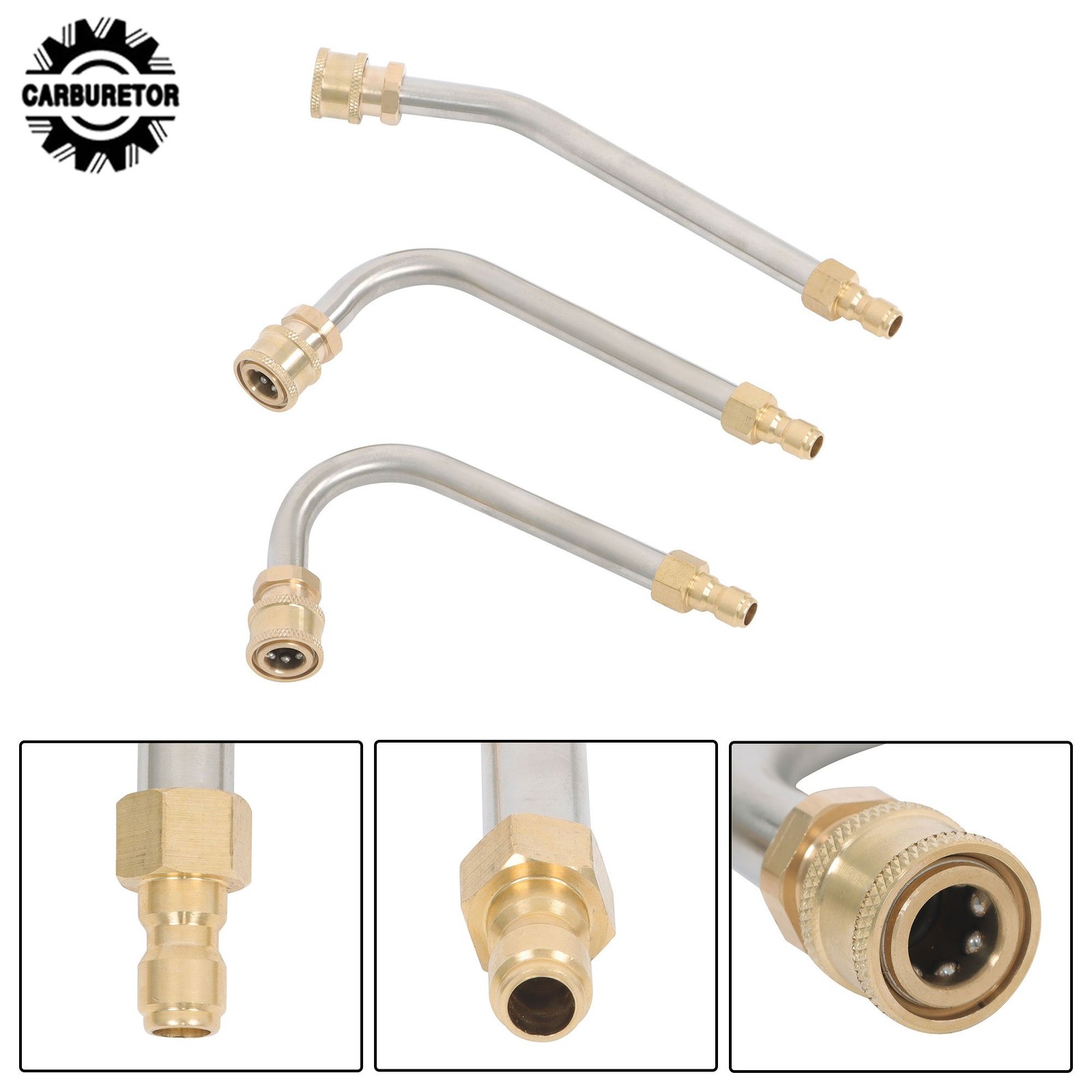 9 Pack Quick Connect 4000 PSI High Pressure Water Gun Extension Rod Set 1/4 Inch