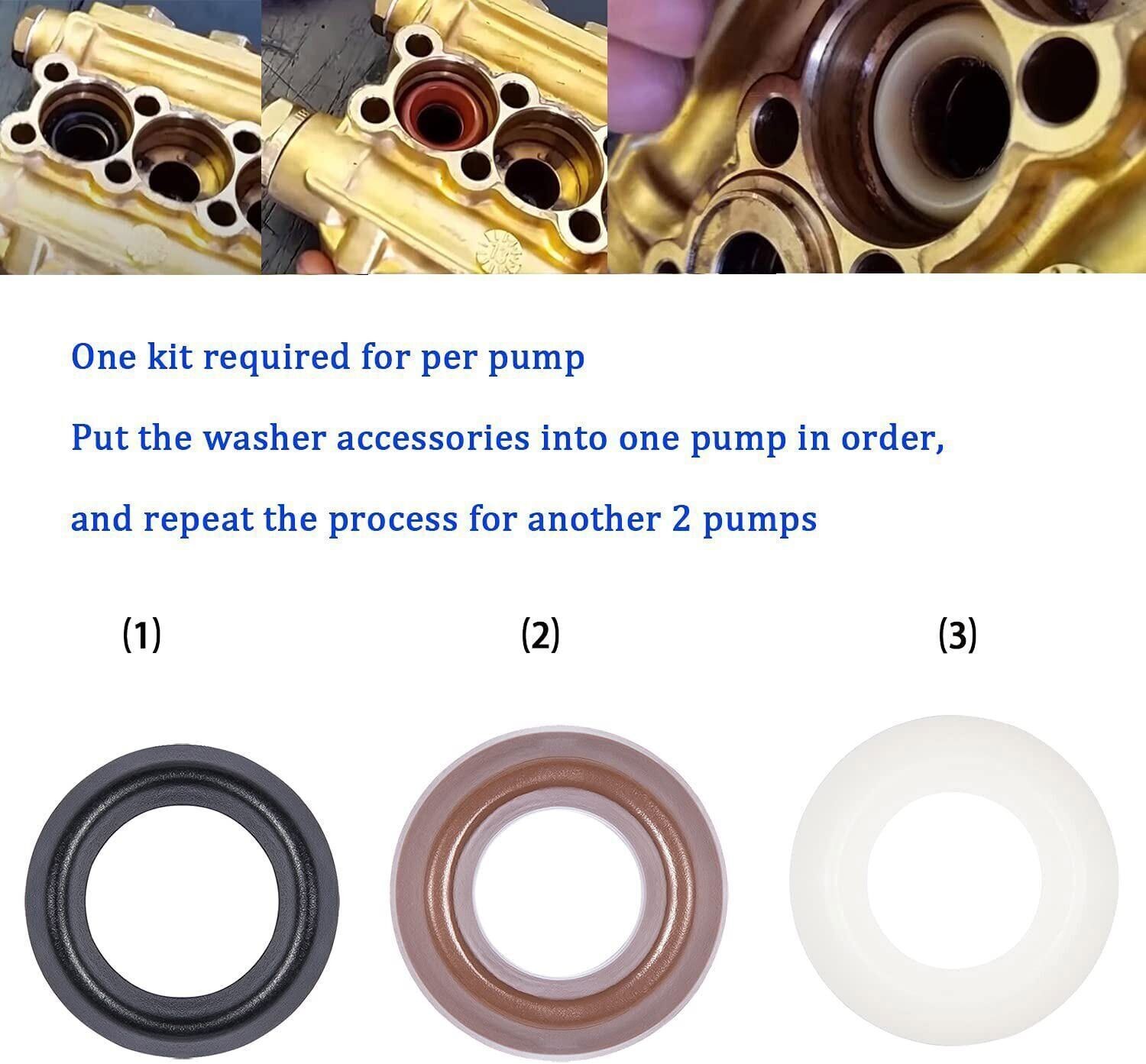 Packing Kit Seal Repair Kit for Comet ZWD2530G,ZWDK4040 Pump and more 5019006400