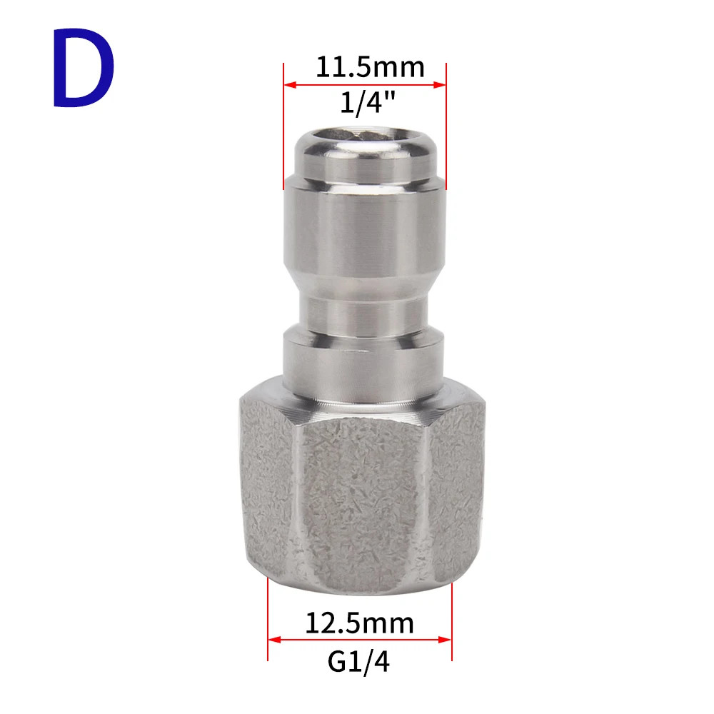 High Pressure Washer Adapter 1/4″ Quick Connector Quick Release Fitting Power Wa
