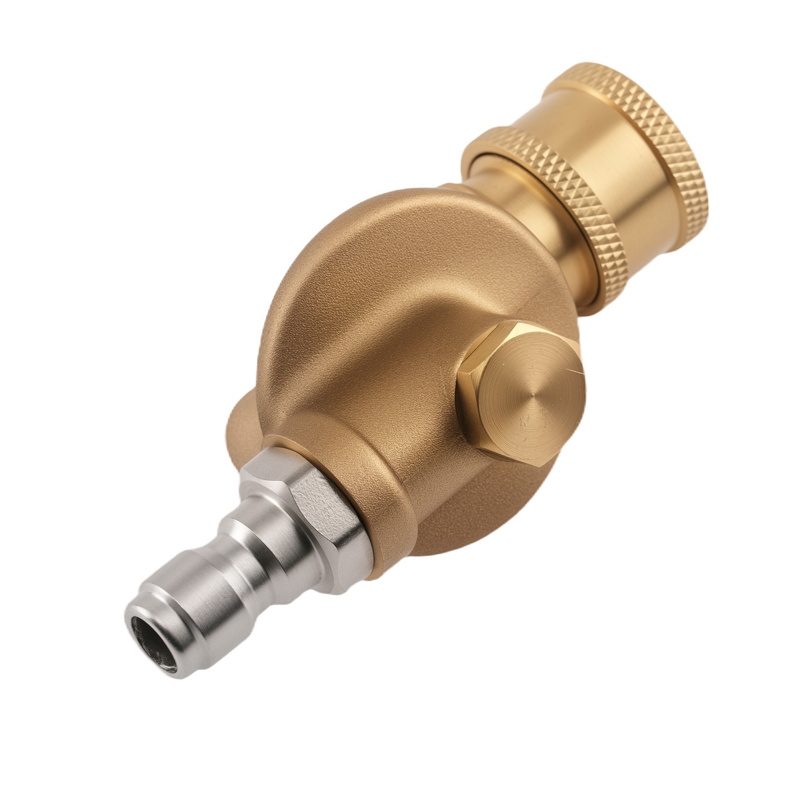 1/4″ Pressure Washer Adapter Pivoting Coupler 240° Rotation Brass Stainless