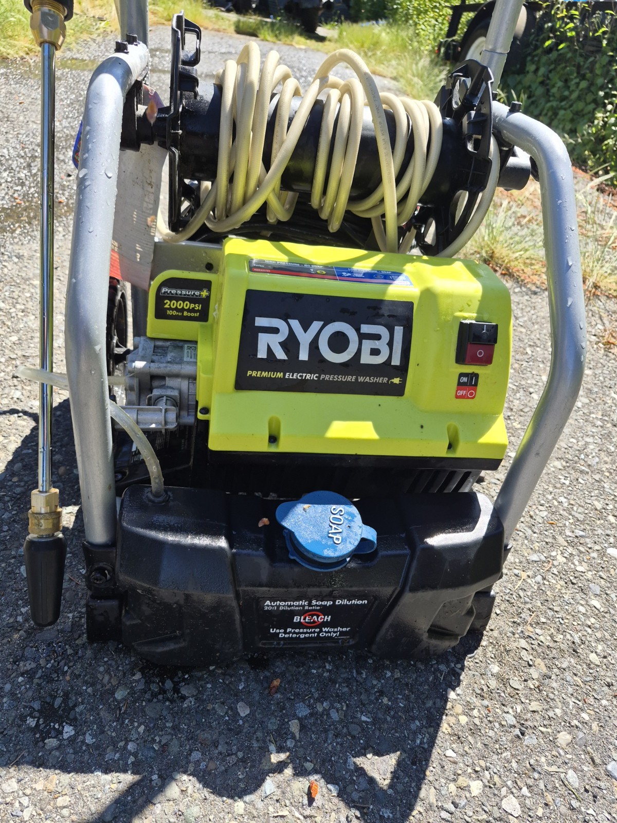 Ryobi 2000 PSI 1.2 GPM Corded Electric Pressure Washer w/ Hose Spray Gun
