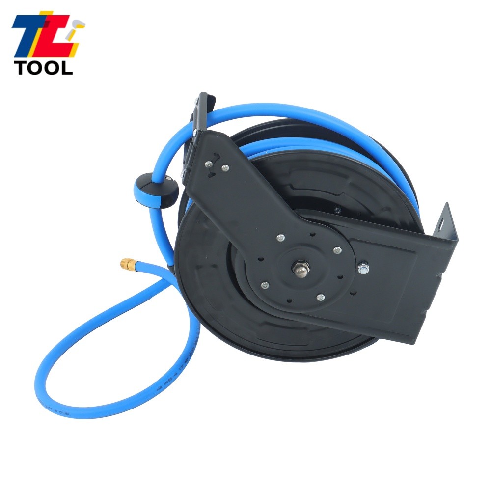 1/2in x 50ft Wall Mount Auto Rewind Retractable Reel 300PSI Flexible Hybrid Hose