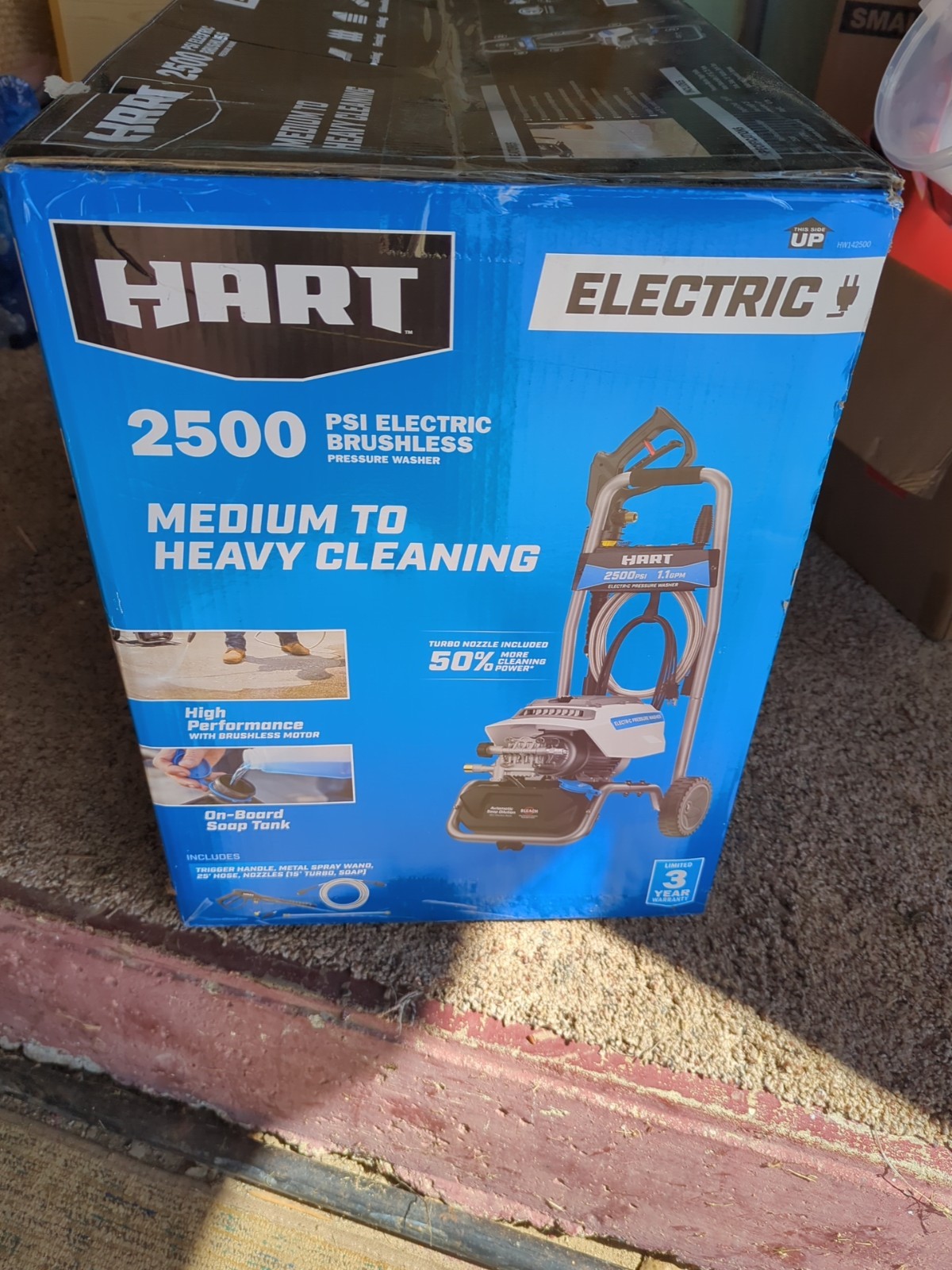 Hart HW142500 2500PSI 1.1 GPM Cold Water Electric Pressure Washer, Brushless NIB