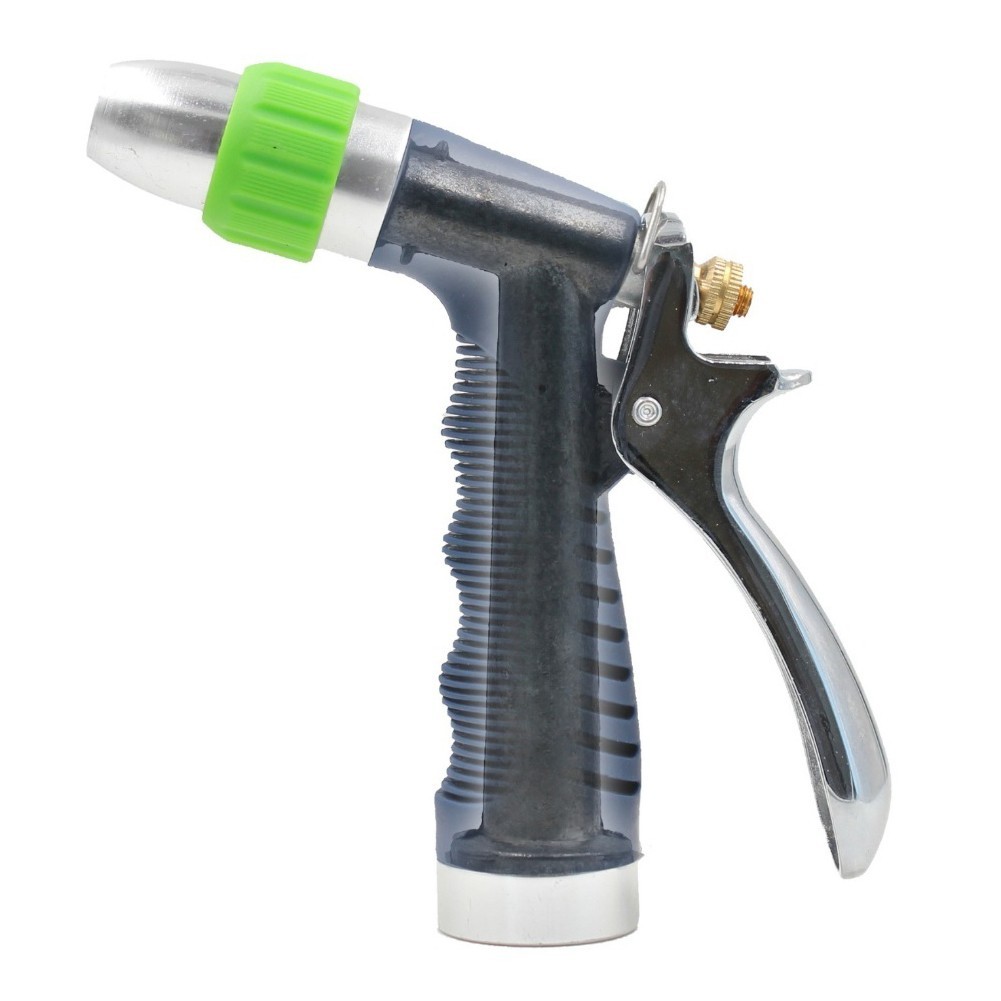 Ergonomic Adjustable Hose Nozzle with Multiple Water Patterns for Outdoor Use
