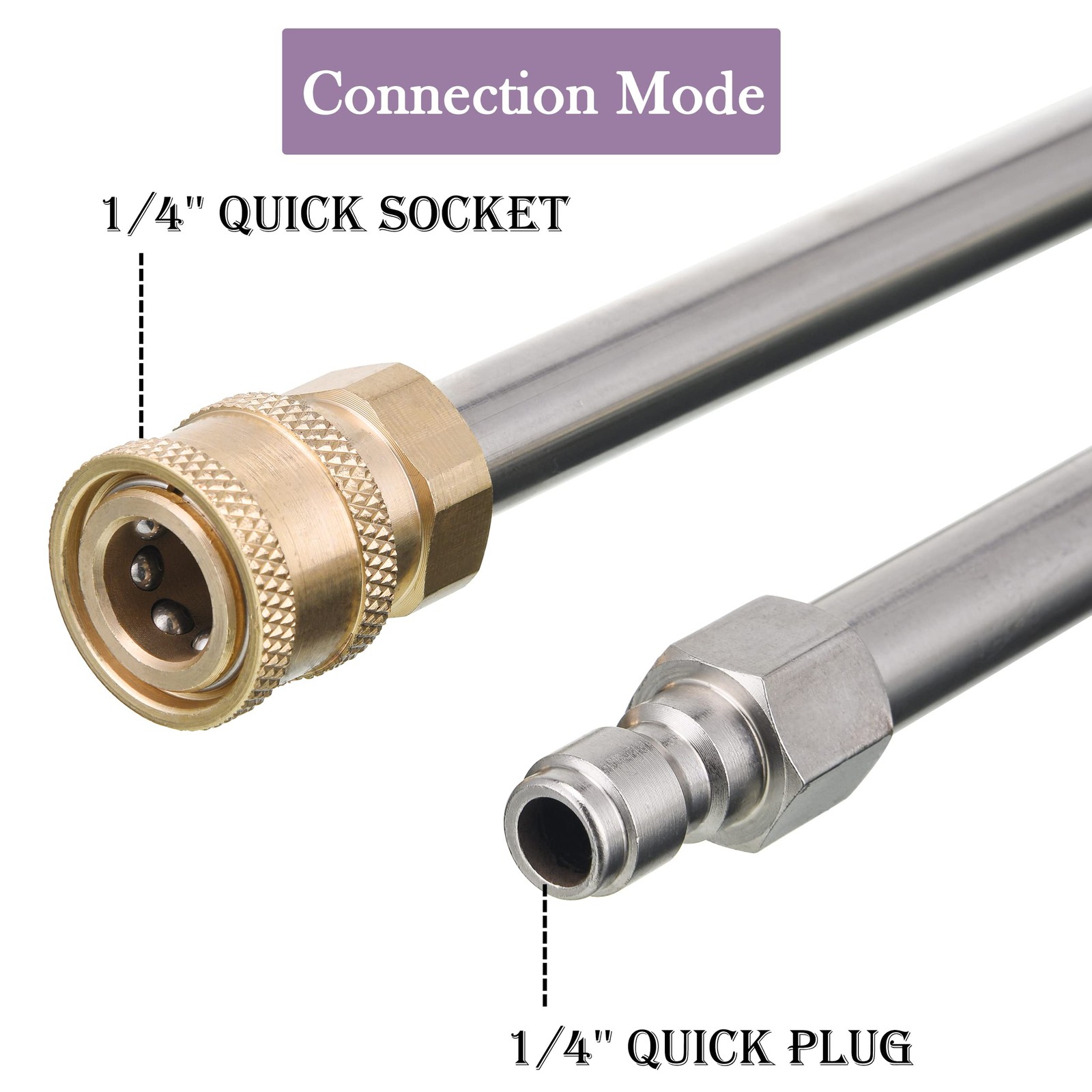 2 Pack 17in Pressure Washer Extension Wand 1/4 Inch Quick Connect Lance