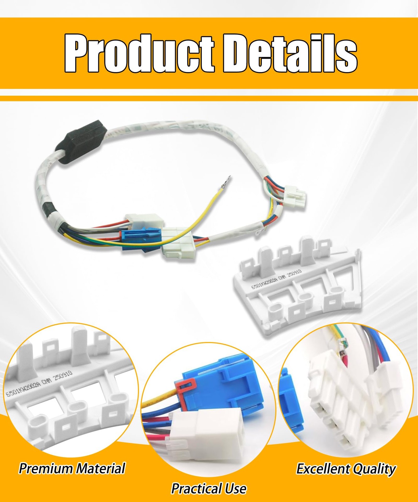 6877ER1016H 6501KW2002A Washer Motor Wire Harness and Hall Fits for LG Kenmor…