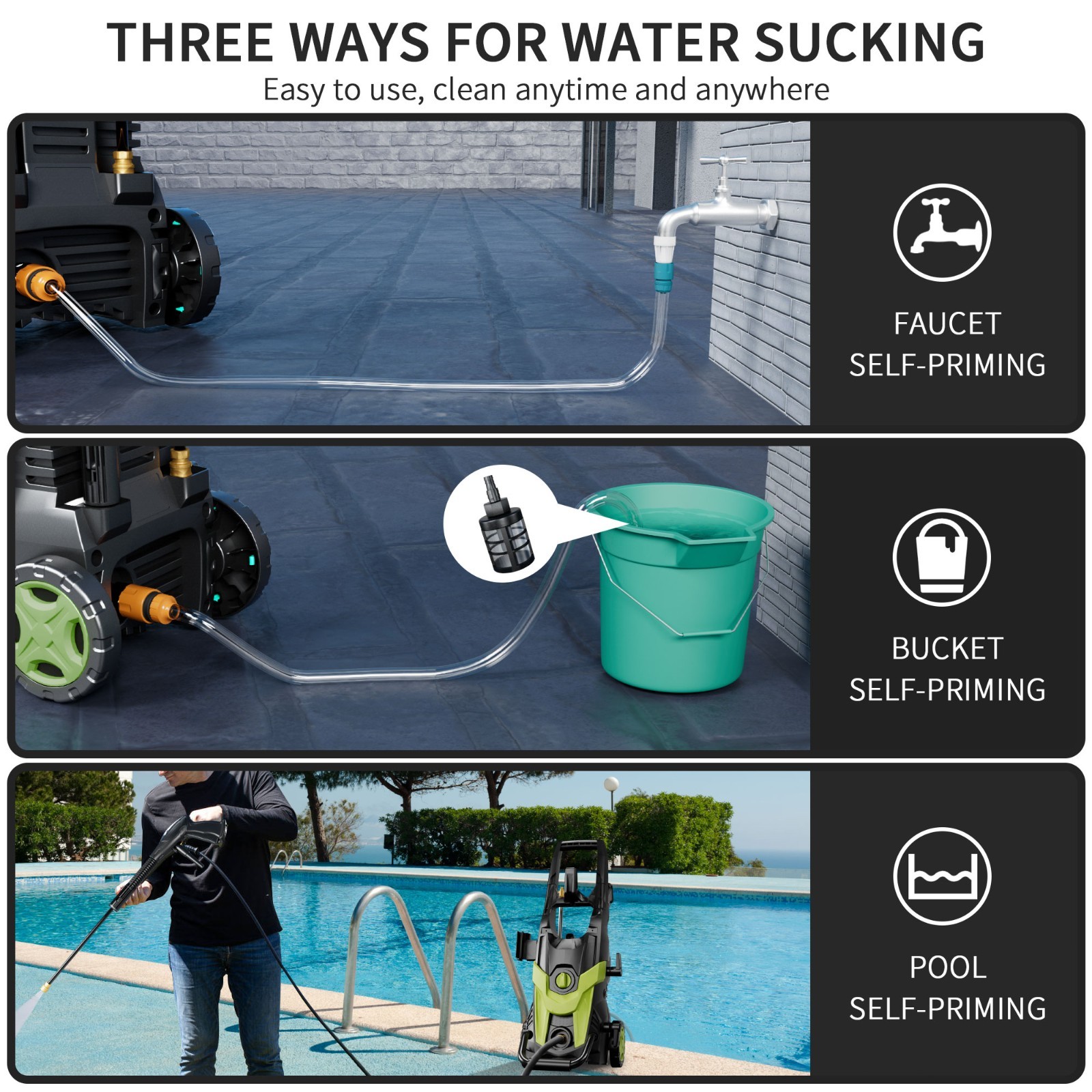 High Pressure Washer 4300PSI 2.8GPM with 4 Quick Connect Nozzles