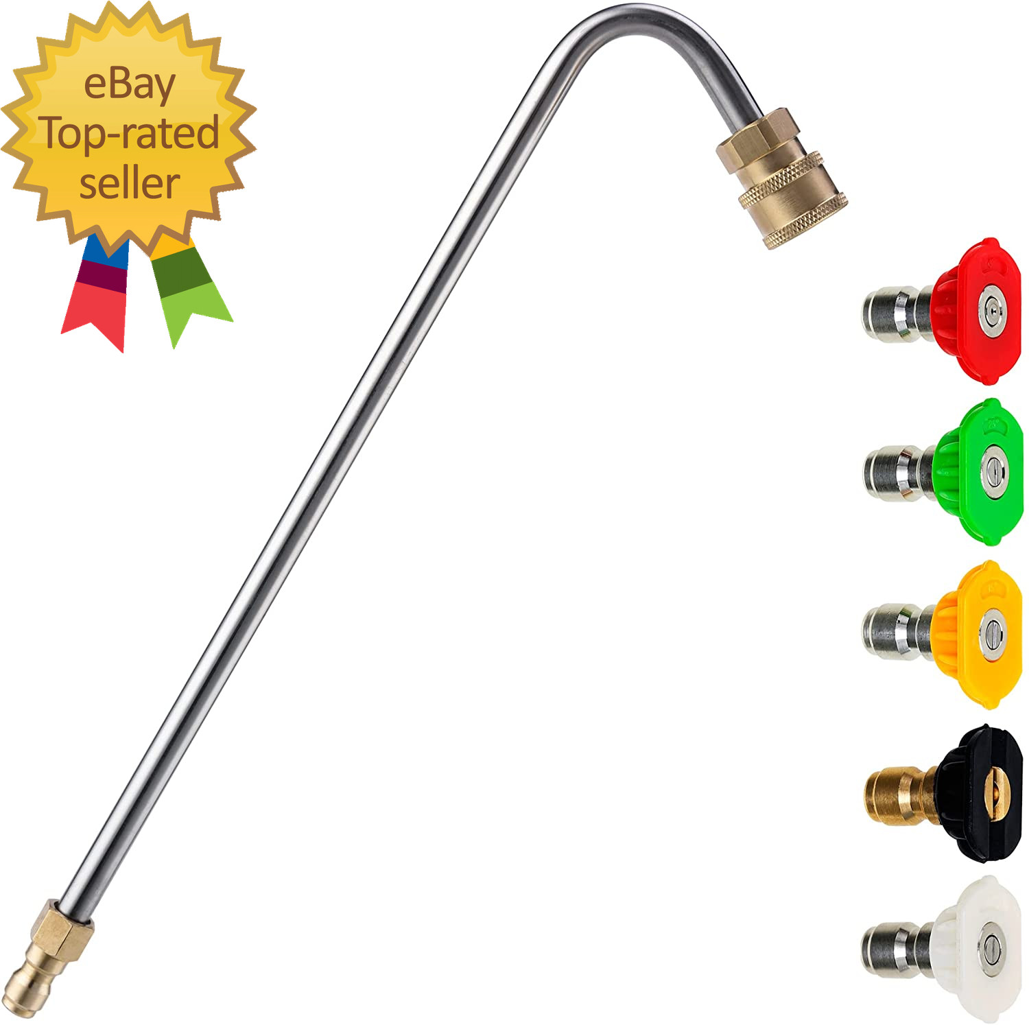 Stainless Steel Pressure Washer Gutter Cleaner Attachment Angled Extension Wand
