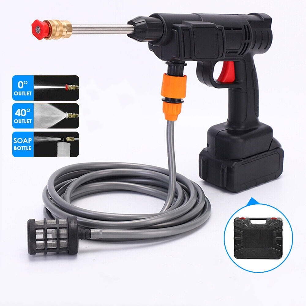 Cordless 1500W Car Pressure Washer 60Bar Electric Portable Power Spray Gun