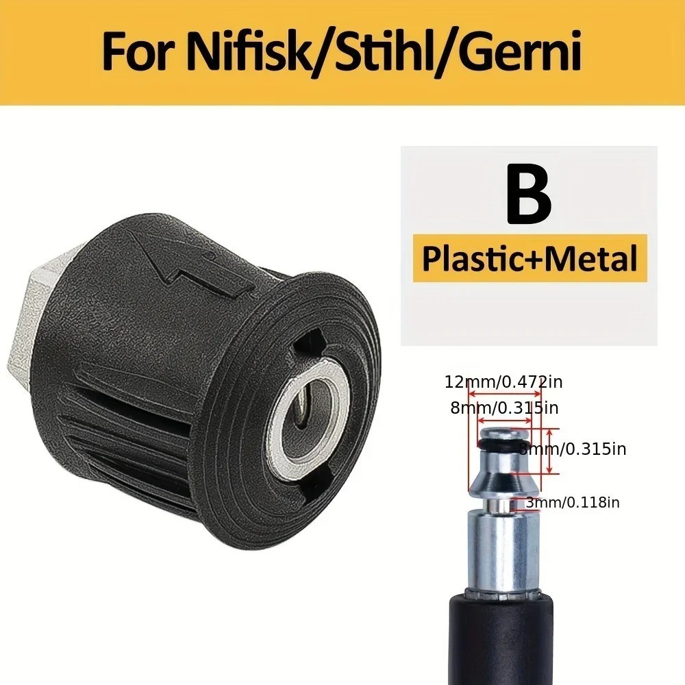 1pcs Pressure Washer Hose Connector Adapter M22 Female to Quick Socket