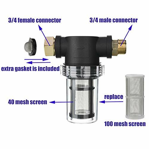 Garden Hose Filter For Pressure Washer Inlet,Inline Filter for Sediment,100 Mesh
