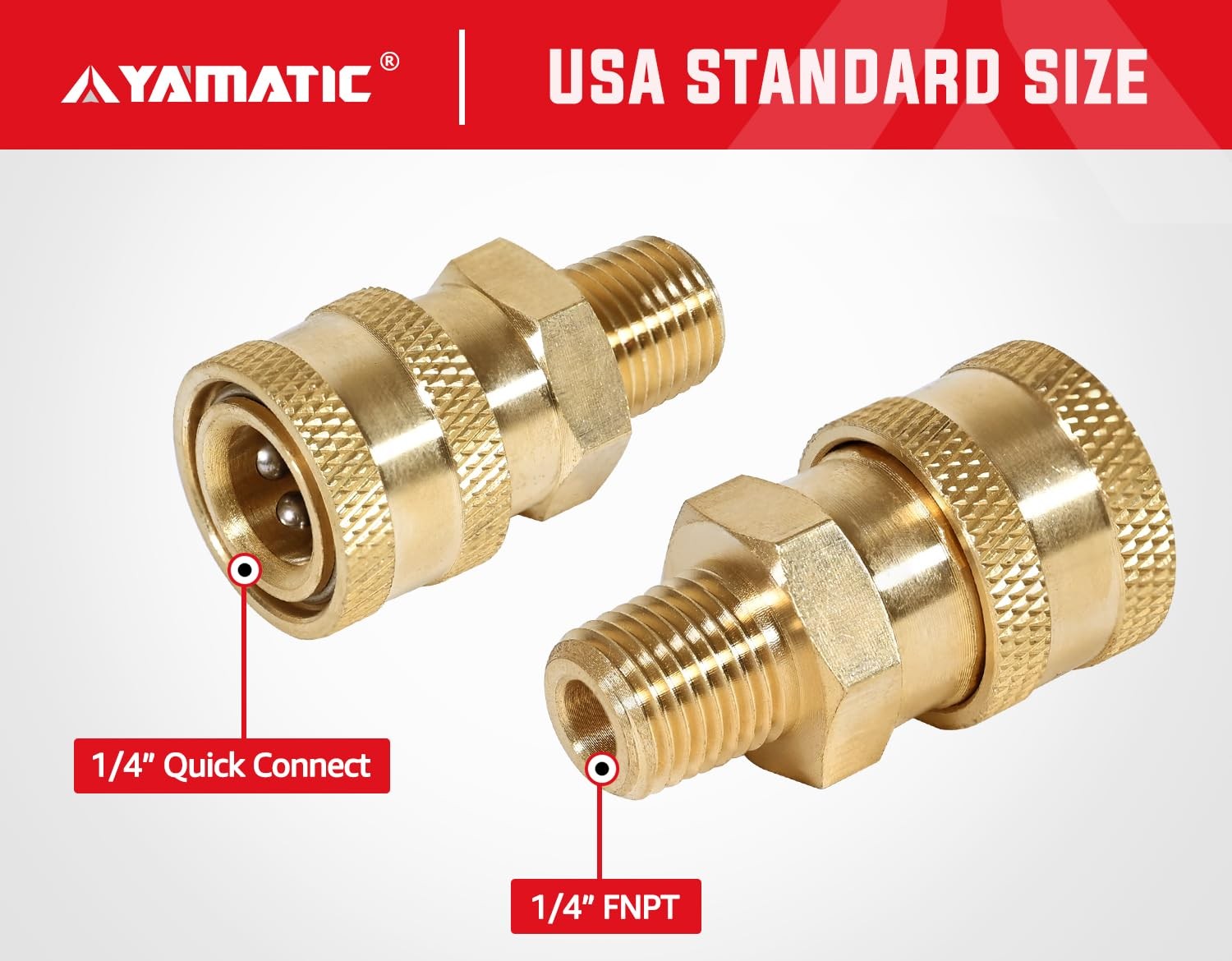Pressure Washer Fitting, 1/4″ Male Npt To 1/4″ Socket, 1/4 inch Quick Connect…
