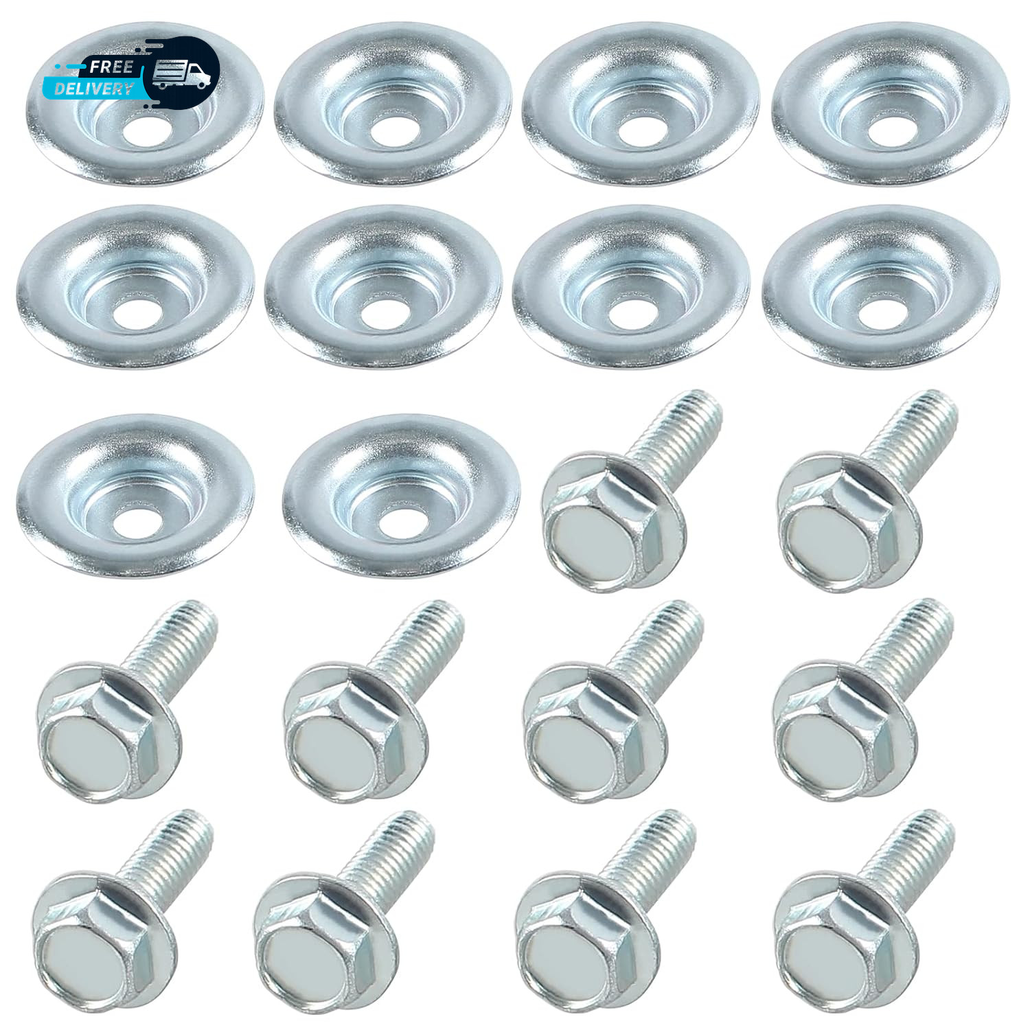 20 Piece Set UTV Skid Plate Washer and Bolt Kit Compatible with Polaris RZR 570