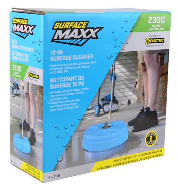 SurfaceMaxx 12” Surface Cleaner 2300 PSI Pressure Washer Attachment SGY-PWA201
