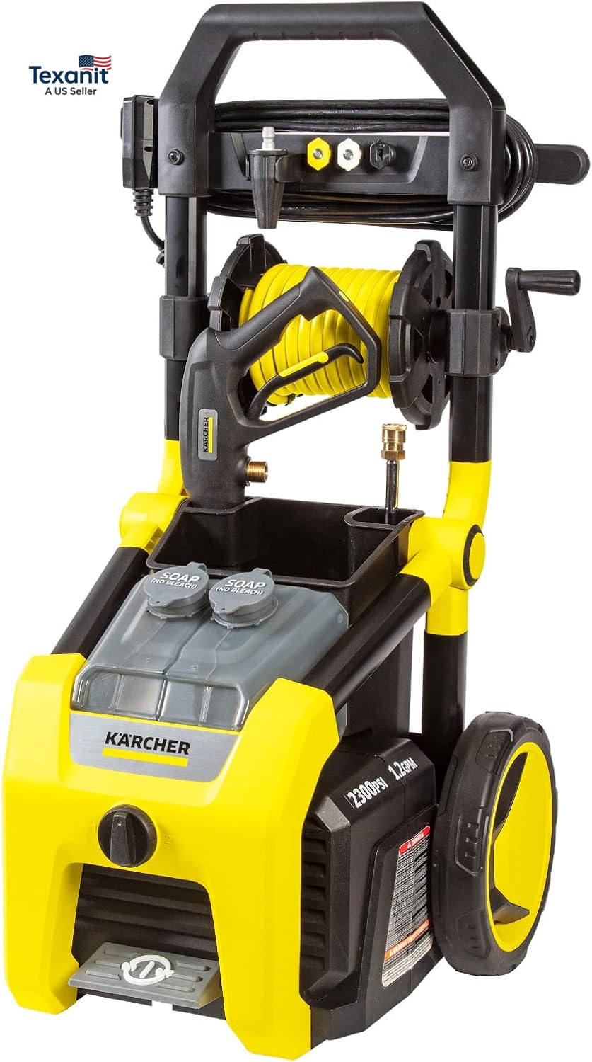 Kärcher Pressure Washer K2300PS, CETA Certified, 4 Spray Nozzles, Detergent Tank