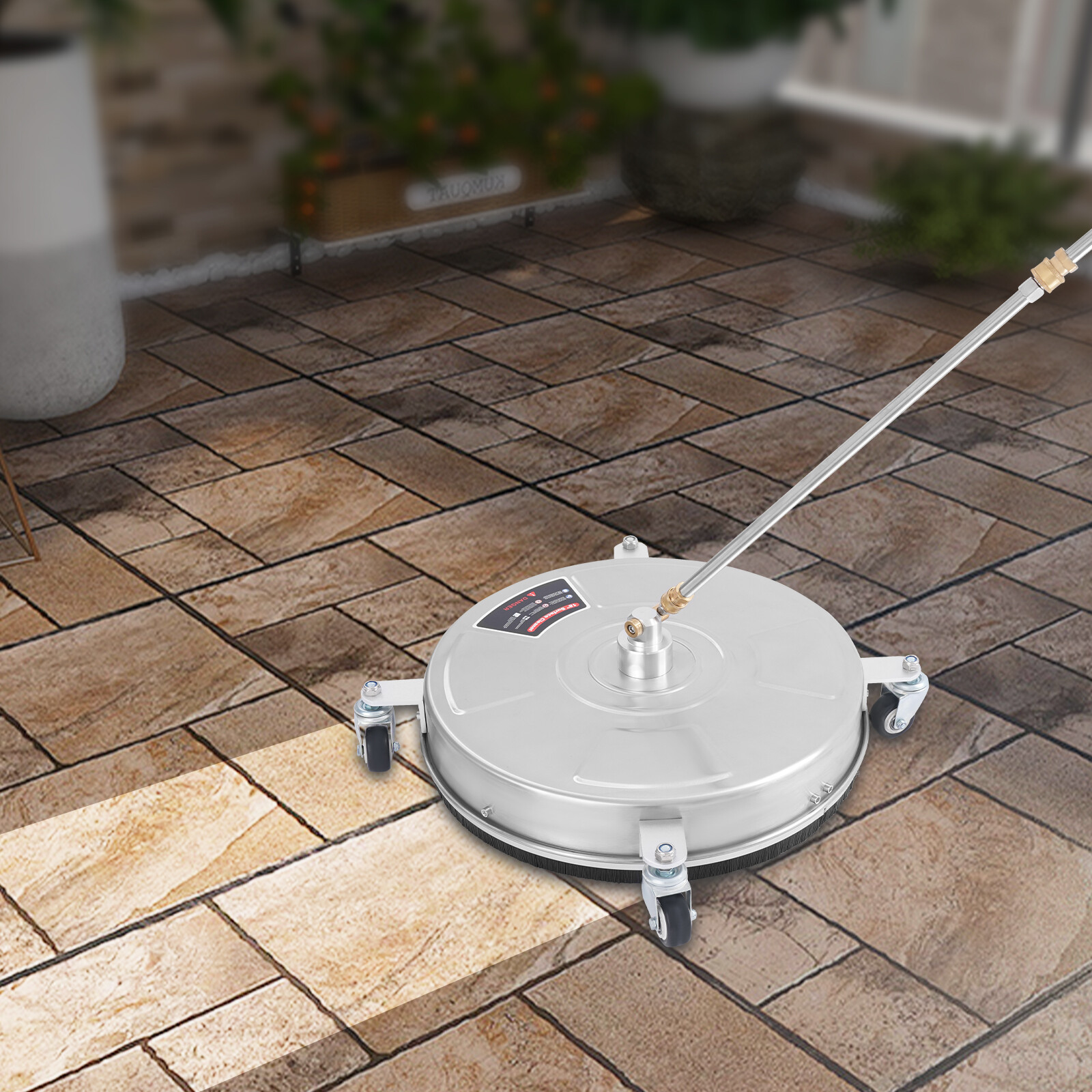 Heavy Duty 18″ Surface Cleaner 5000PSI Hot Cold Water Use for Patio Deck Floor