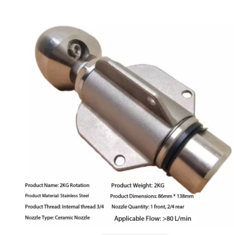 High-Pressure Rotating Nozzle for Cleaning Sewer Pipes with Alloy Rotating Seal