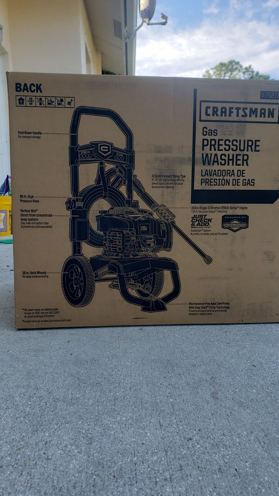 2700 psi Craftsman 2.1 GPM Gas Pressure Washer