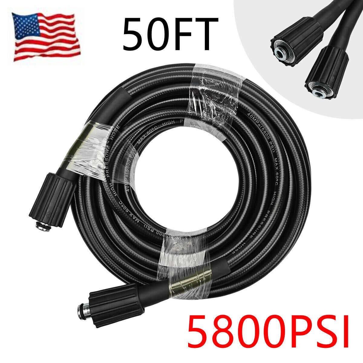 1/4″ M22 14mm Power Washer Hose for Ryobi, for Troy Bilt High Pressure Washer US