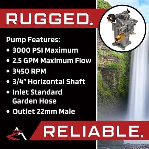Homelite Universal POWER PRESSURE WASHER WATER PUMP 3100 psi 2.5 gpm fits MANY
