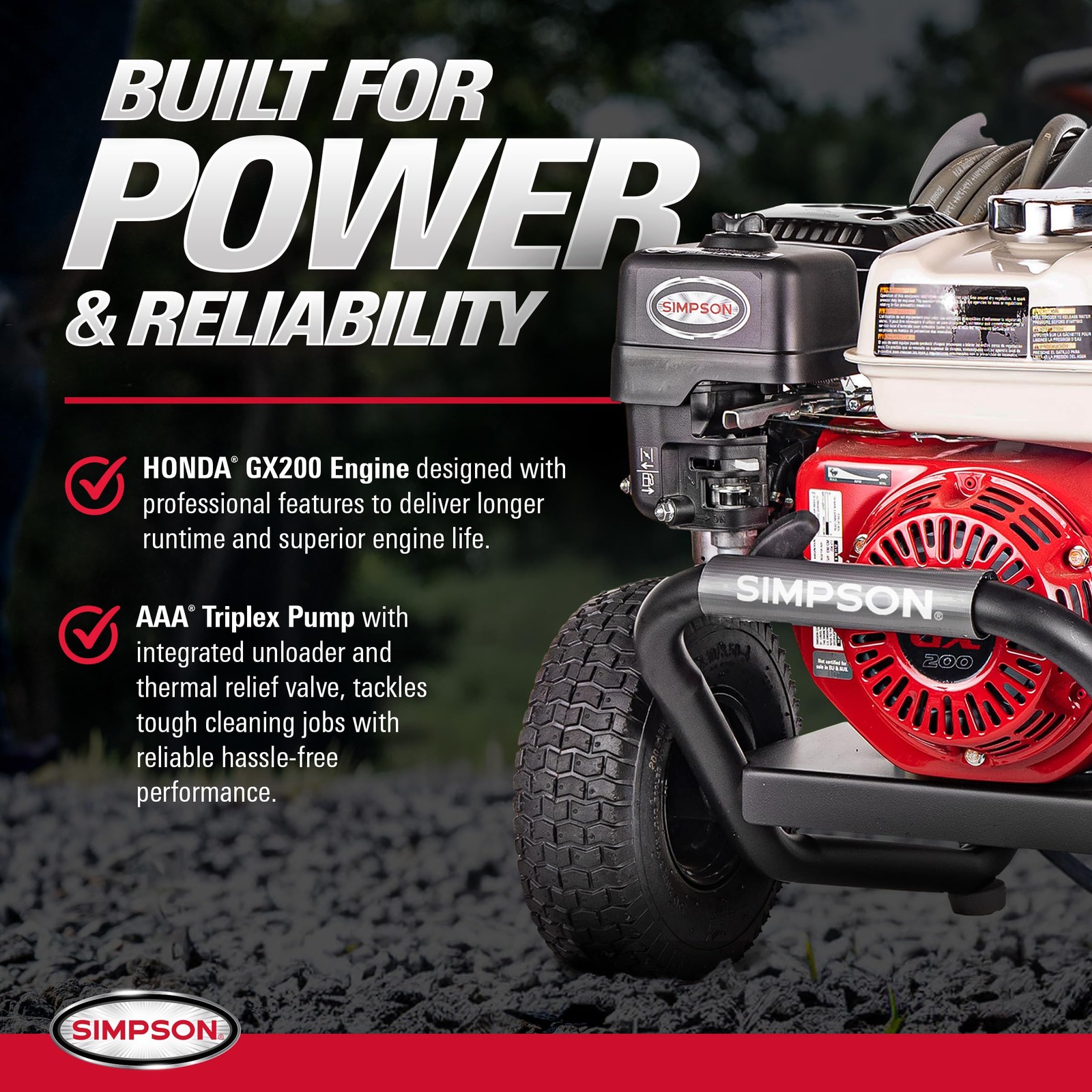 Simpson 3500 PSI Gas Pressure Washer, 2.5 GPM Commercial Power Washer, Honda …