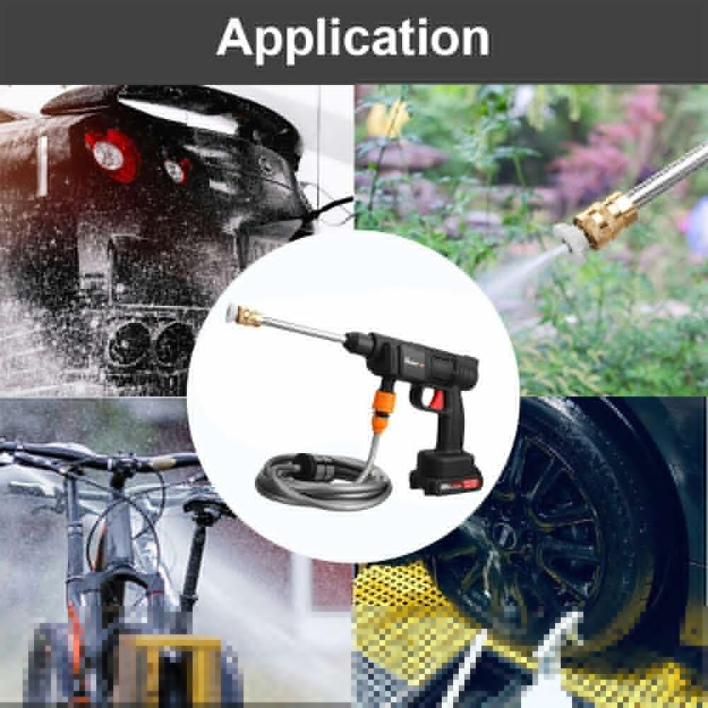 288VF Cordless Electric High Pressure Water spray gun Car Washer Cleaner Tool