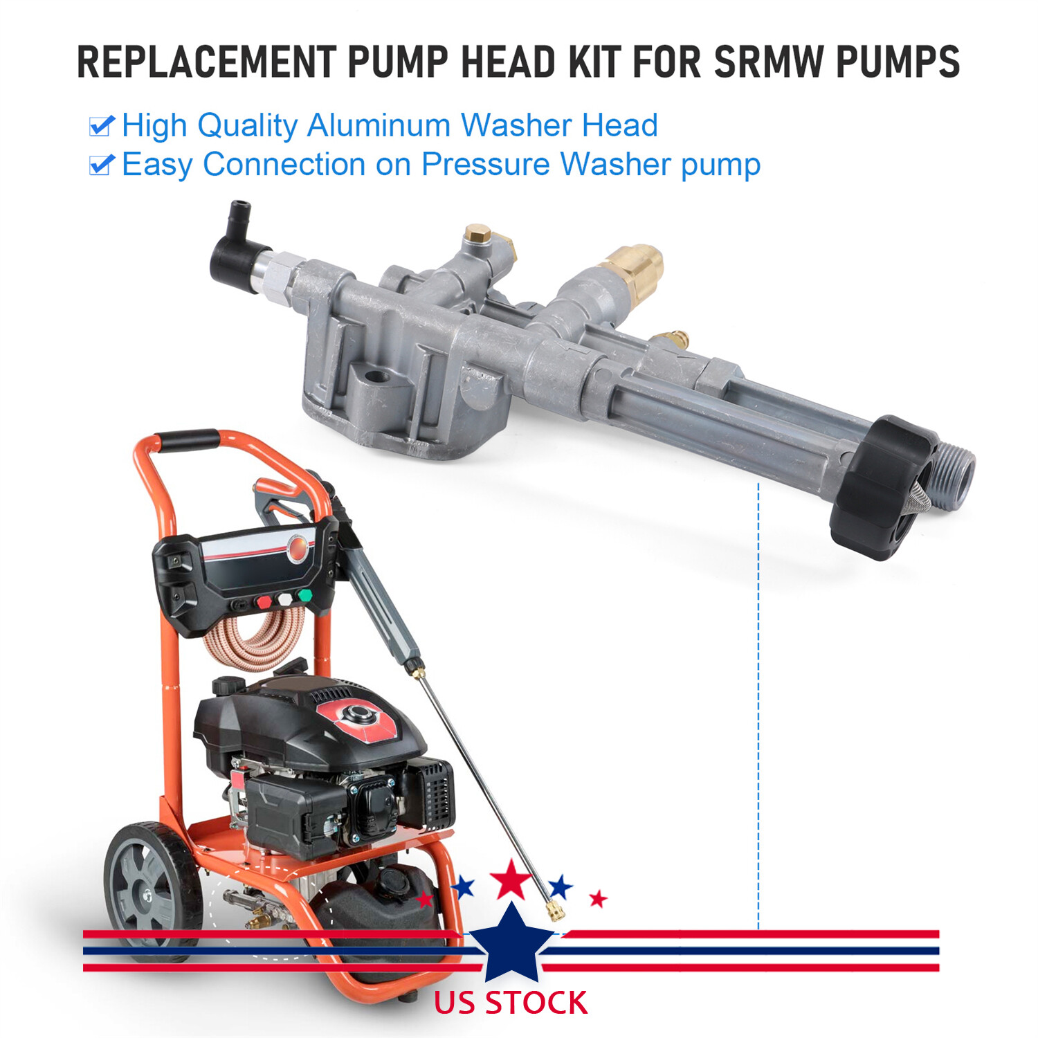 Complete Pressure Washer Pump Head Assembly For RMW and SRMW Pumps AR42518