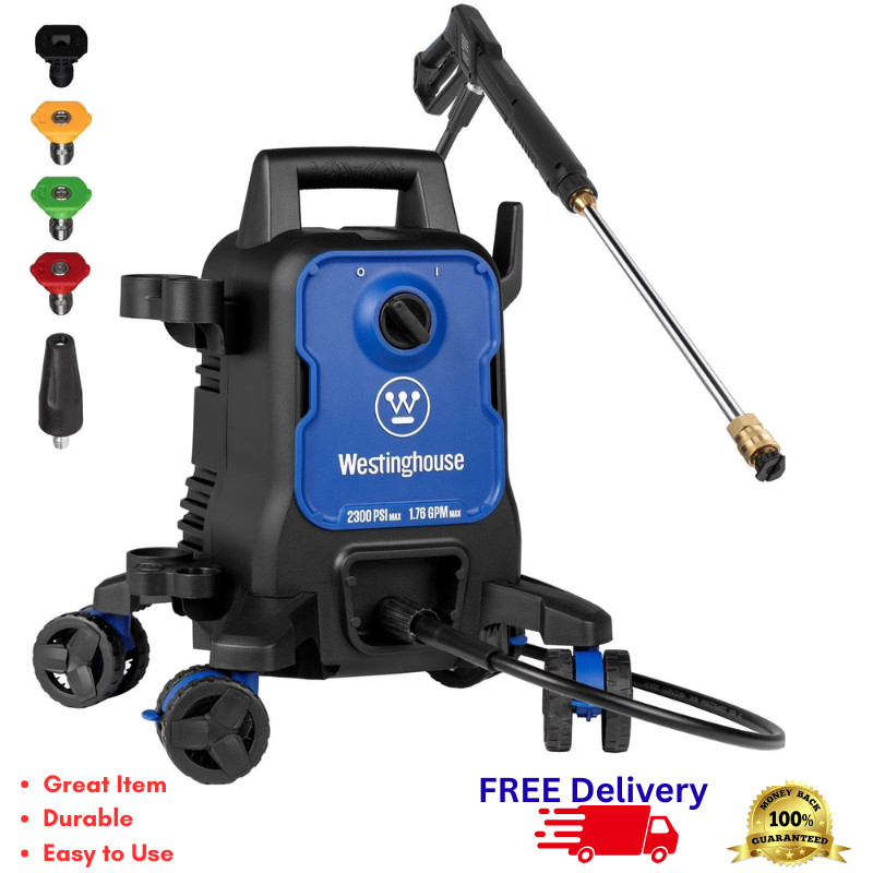 Westinghouse Electric Pressure Washer 2300 PSI 1.76 GPM 4-Wheel Compact Power