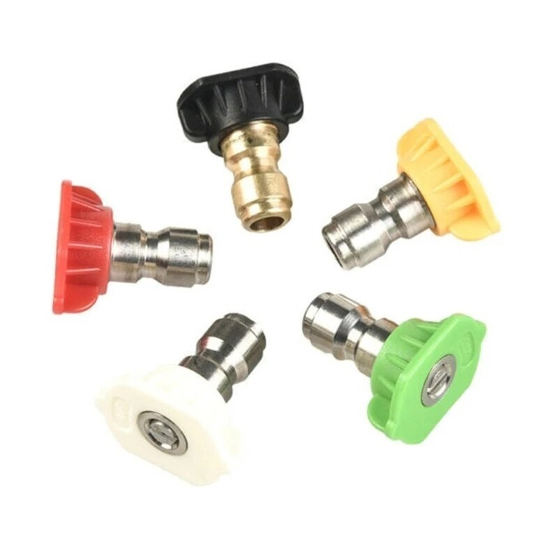 5pcs Car Wash High Pressure Water Guns Jet Clean Sprinkler Sprayer Nozzles Tips