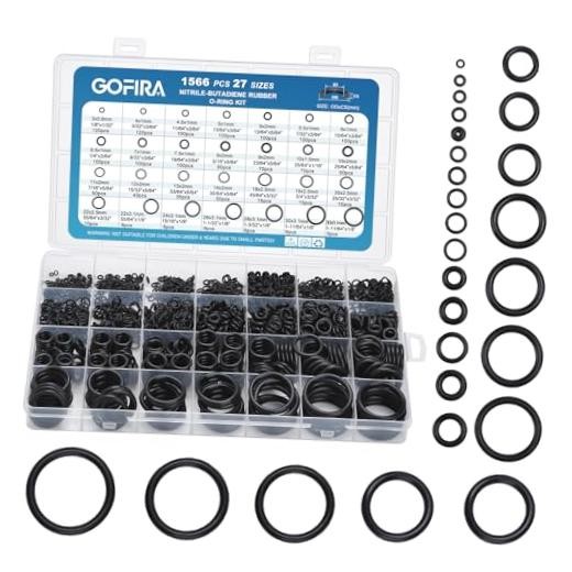 O-Ring O Rings Assortment Kit 1566Pcs 27 Sizes Nitrile Rubber 27 Size/1566 Pcs