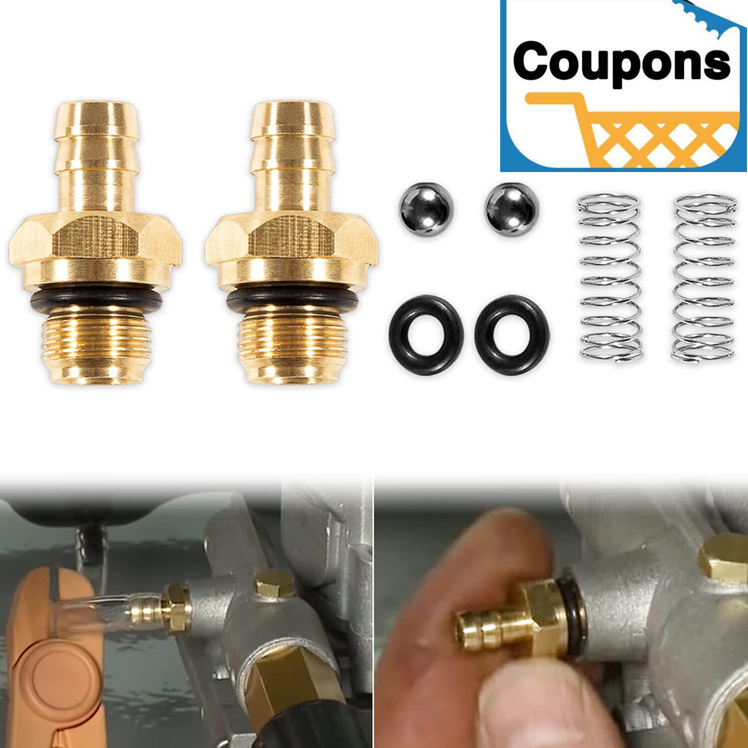 Pressure Washer Chemical Soap Injector Kit for Briggs Replace 190593GS 190635GS