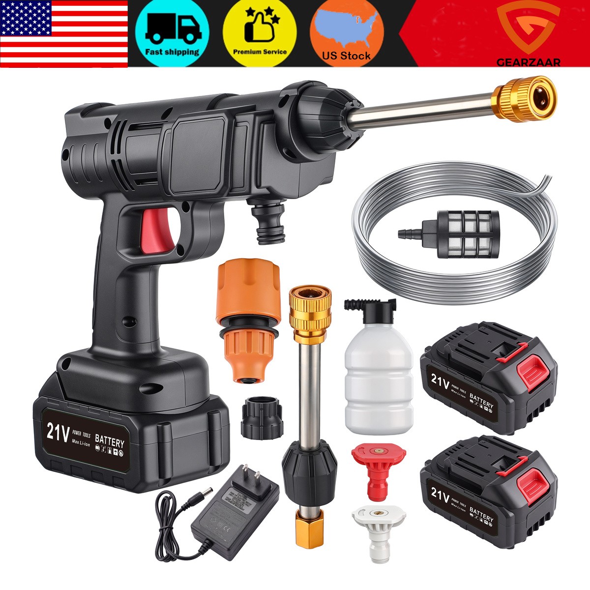 High Pressure Car Washer Cleaner For balconies decks Cordless 1.2mpa/145PSI