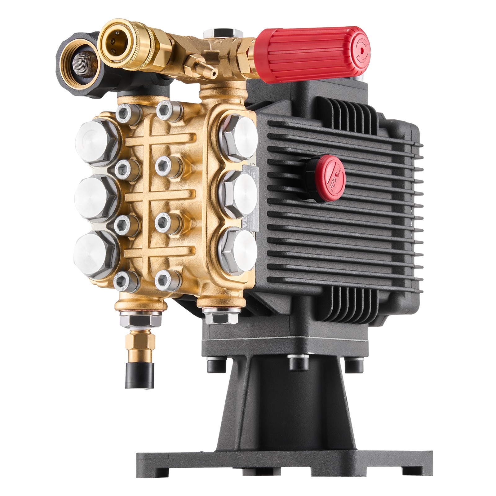 VEVOR Pressure Washer Pump 1″ Shaft Horizontal Triplex Plunger 4400 PSI 4.4GPM