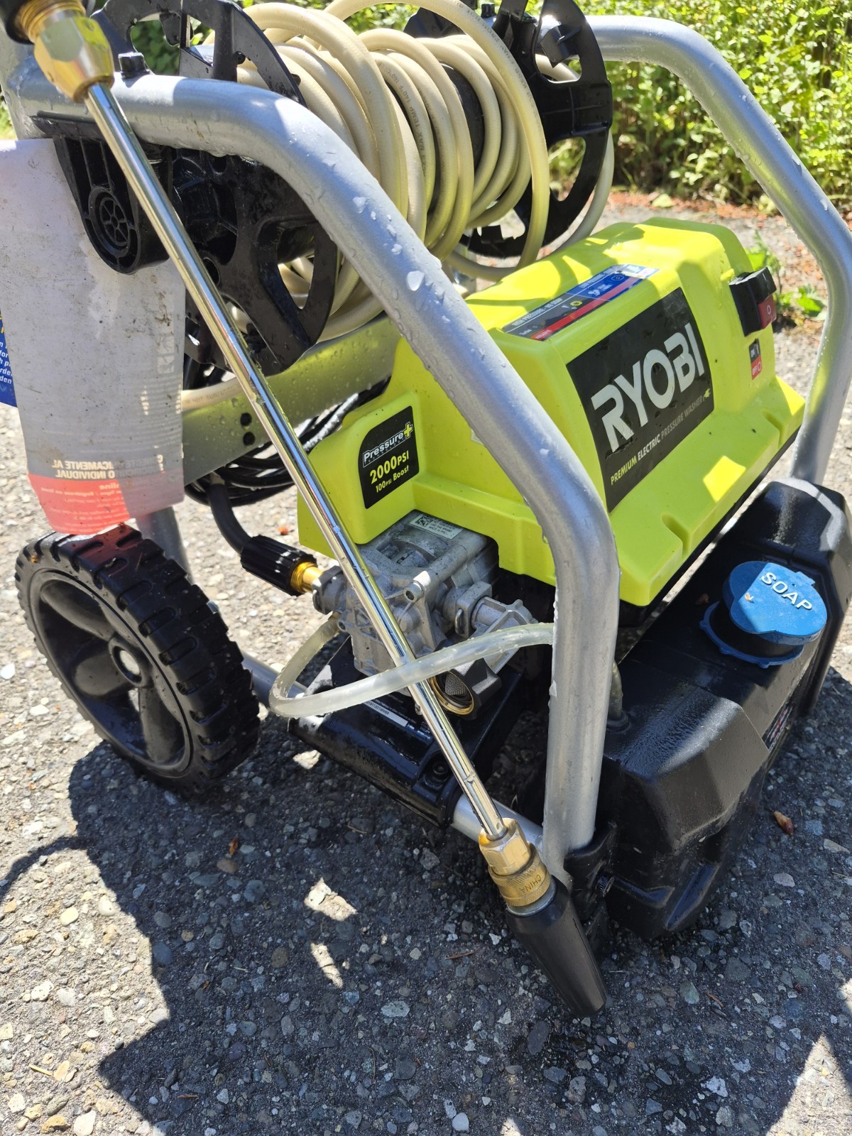 Ryobi 2000 PSI 1.2 GPM Corded Electric Pressure Washer w/ Hose Spray Gun